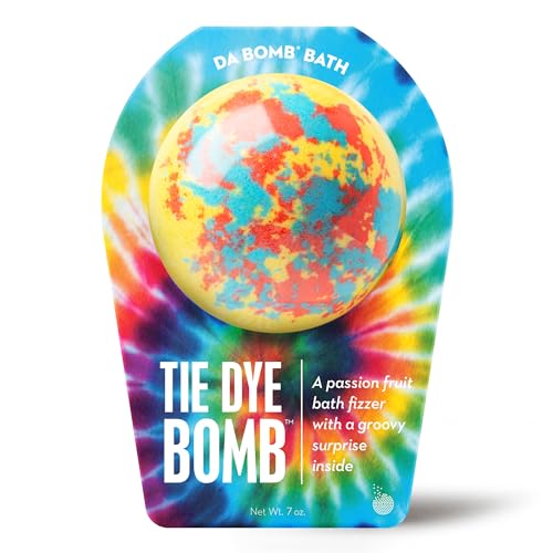 Da Bomb Bath Tie Dye Yellow Bomb, 7oz, Passion Fruit