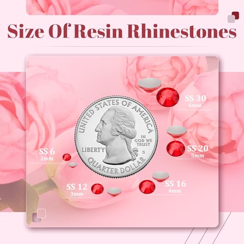 5000PCS Red 3mm Resin Rhinestones for DIY Crafts & Nail Art