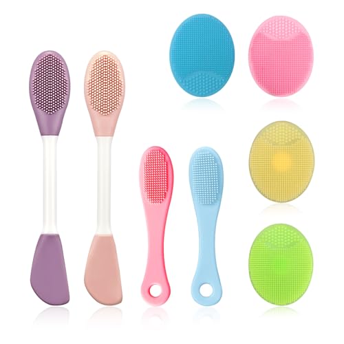 8-Piece Silicone Face Scrubber Set for Deep Cleansing & Exfoliation