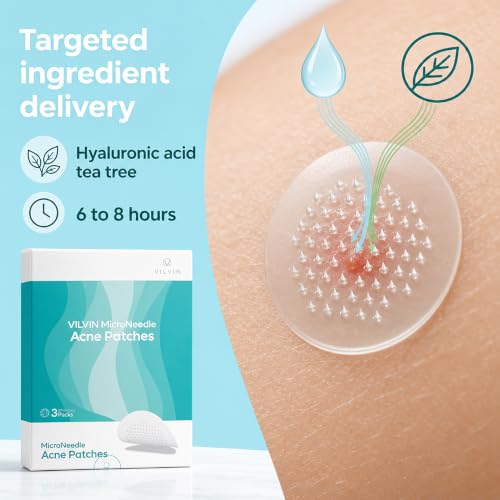VILVIN Microdart Acne Patches - 27 Count Spot Treatment for Blind Blemishes