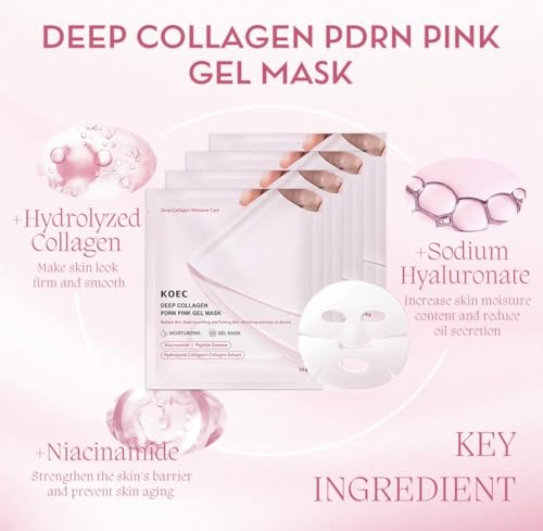 BEAUTIVANA Deep Collagen PDRN Pink Gel Face Mask 36g Hydrating Skin Treatment