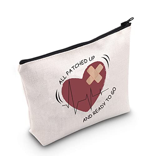 Heart Warrior Canvas Cosmetic Bag - Durable Travel Makeup Organizer