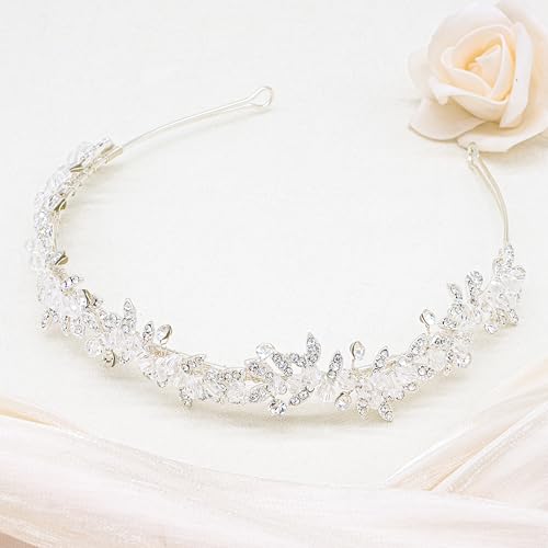 Oriamour Flower Girl Crystal Headband for Weddings and First Communion