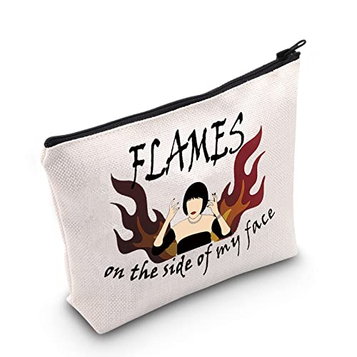 POFULL Flames On The Side Of My Face Zipper Pouch Bag