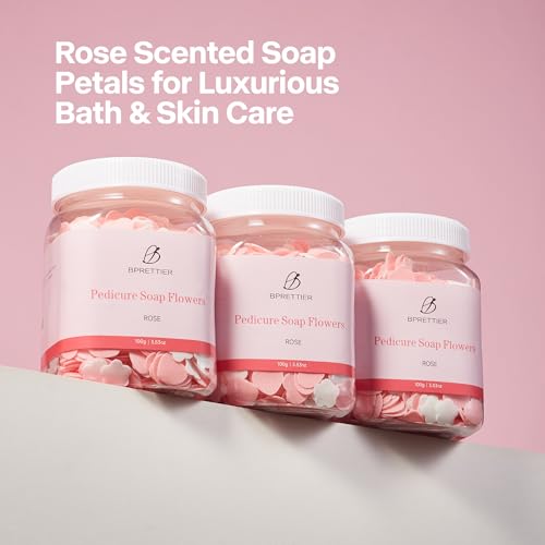 Pink Pedicure Soap Flower Sheets for Softening Feet & Spa Relaxation
