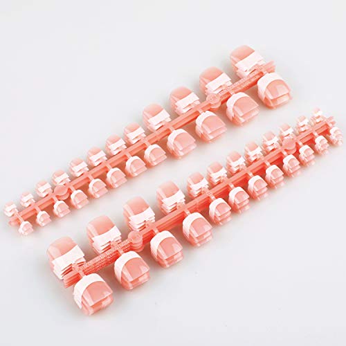 MWOOT 240Pcs French Nail Tips Set – 12 Sizes False Nail Tips for DIY Manicure