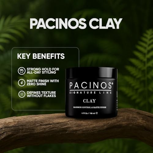 Pacinos Clay Hair Paste - Firm Hold Styling Wax, 4 oz