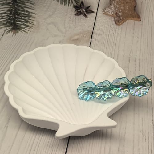 Blue Starfish Seashell Hair Clips - Beach Ocean Accessories, 6 Pack