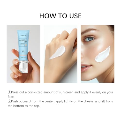 SPF 50+ Tinted Sunscreen for Face & Body Water-Resistant Lightweight Sun Protection - 2 Pack
