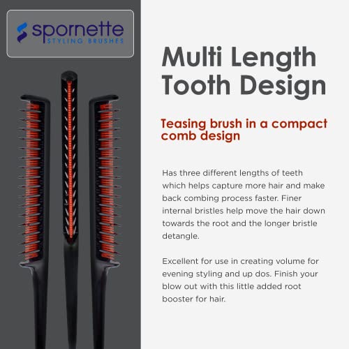 Spornette Little Wonder Rat Tail Comb - Small Teasing & Backcombing Tool
