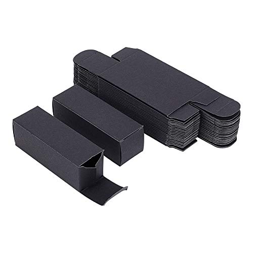 BENECREAT 50 Pack Black Kraft Lipstick Boxes - 3.4x1x1 Inch