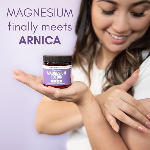 Magnum Solace Nighttime Magnesium Lotion with Arnica ? Highly Concentrated Magnesium for Muscles & Joints ? Apply to Legs or Feet Before Bed ? Skin-Friendly