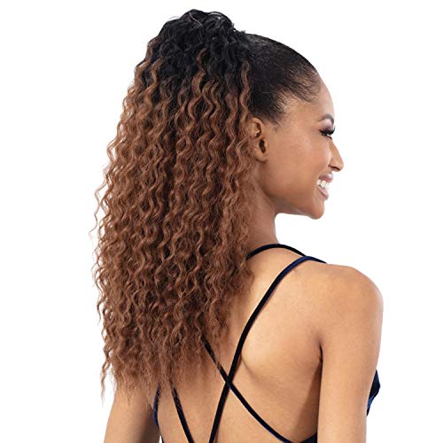 Freetress Equal Drawstring Ponytail Diamond Girl OT30 Ombre Two-Tone Light Auburn