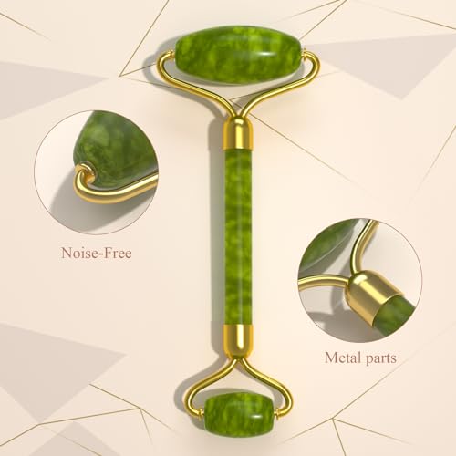 Gua Sha & Jade Roller Set for Face and Body - Grey