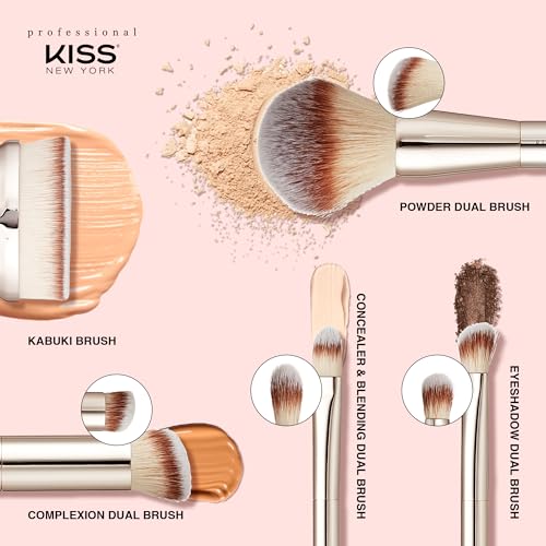 KISS New York Professional Dual Ended Powder Brush for Face Contouring
