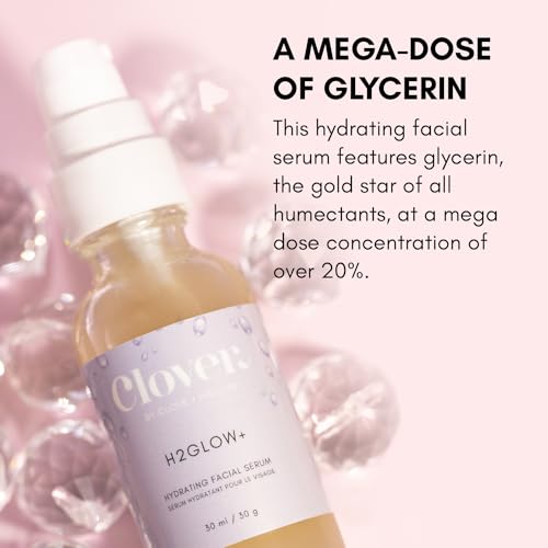 Clover H2Glow+ Hydrating Face Serum for Acne-Prone Skin, 1 oz