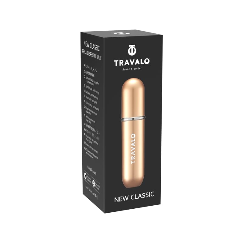 Travalo Gold Refillable Perfume Atomizer - Portable Mini Cologne Dispenser