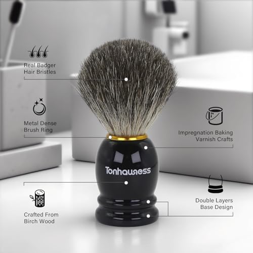 Badger Hair Travel Shaving Brush Set for Men - 4 in 1 Kit
