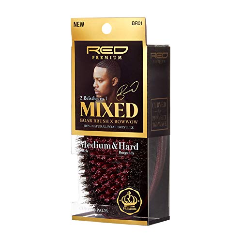 Red by Kiss Palm Boar Brush - Mixed Medium & Hard Bristles for Wave Styling