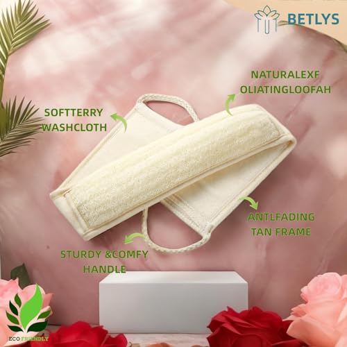Natural Loofah Sponge Exfoliating Body Scrubber Set - 3 Pack