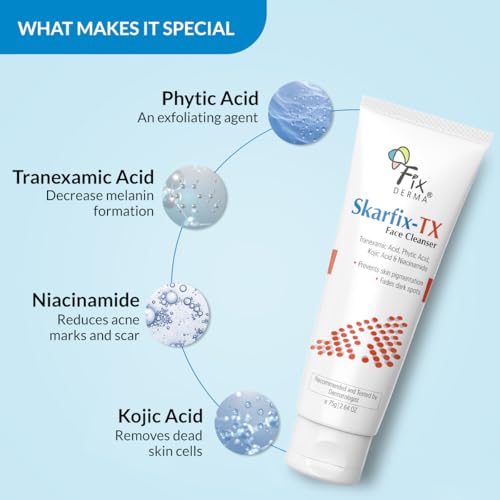 FIXDERMA Skarfix TX Face Cleanser for Melasma & Hyperpigmentation - 75g