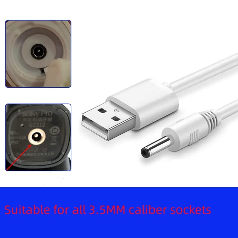 USB Charger Cable for Sonic Electric Toothbrushes, 3.3ft