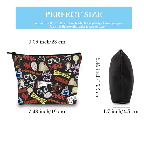 Crime TV Show Inspired Makeup Bag - Durable Canvas Zipper Pouch for Fans