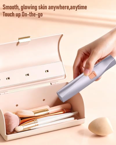 2-in-1 Rechargeable Eyebrow Trimmer & Facial Hair Remover - Indigo Purple