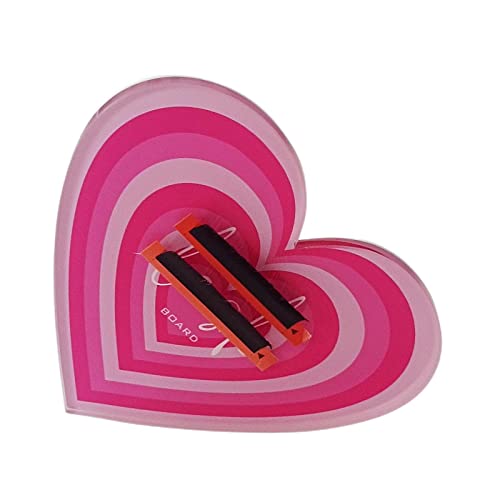 Heart-Shaped Acrylic Eyelash Extension Grafting Palette - 12x9cm