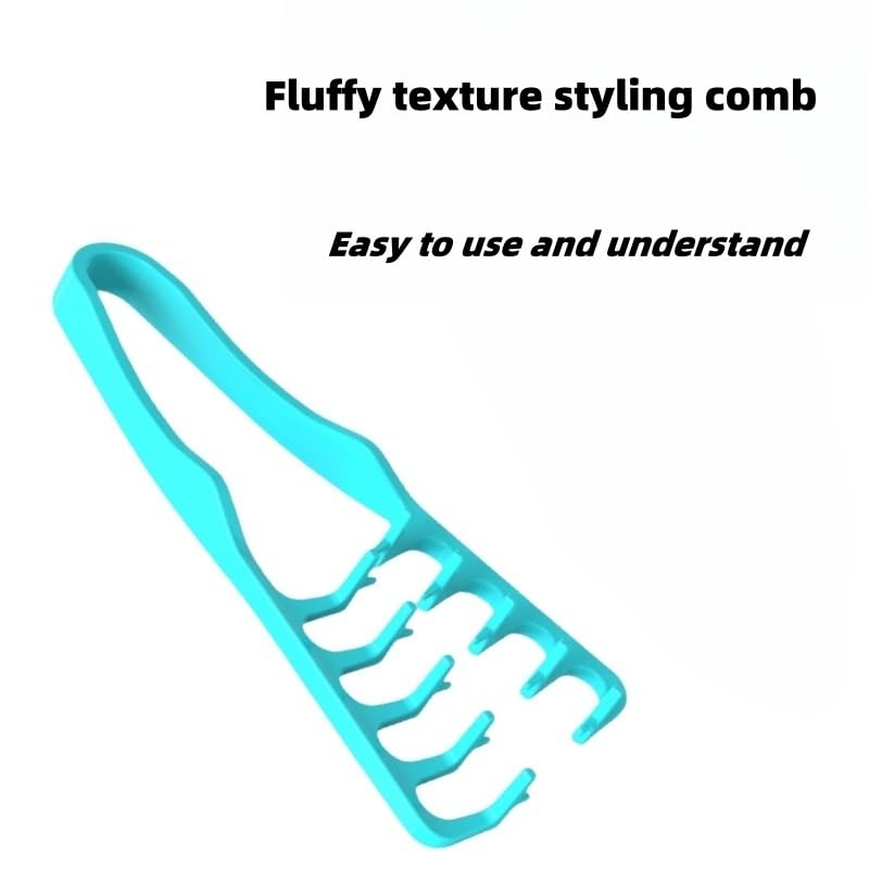 Voluminous Wide-Toothed Hair Comb - Fluffy Texture | Durable ABS Plastic with Textured Grip