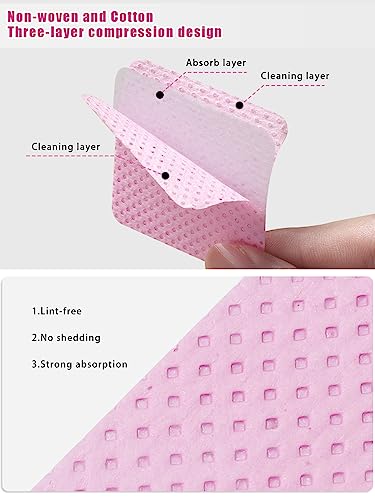TEOYALL Lint Free Nail Wipes - 400 PCS Non-Woven Cleaning Pads