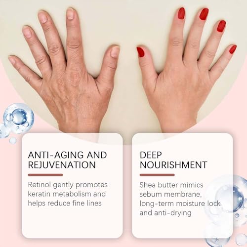 Retinol Hand Cream Anti-Aging 50g with Collagen - Daily Moisturizer & Cuticle Care (1 Fl Oz)