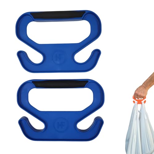 Ergonomic Shopping Bag Handle - Comfort Grip for Daily Use (2 Pack, Blue)