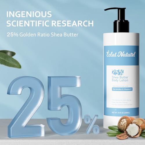 Éclat Naturel 25% Shea Butter Body Lotion Set - Deep Hydrating Moisturizer
