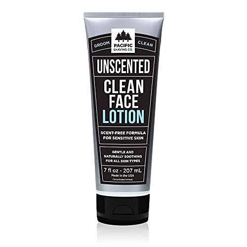 Pacific Shaving Company Clean Face Lotion, Fragrance-Free Moisturizer - 7 Oz