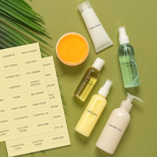 120 PCS Waterproof Toiletry Labels for Travel Bottles