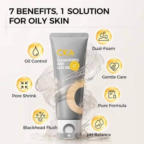 CKA Amazonian White Clay Face Wash for Oily Skin, Deep Pore Cleanser