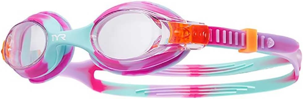 Swimple Tie-Dye Kids' Swim Goggles - Comfortable Fit & UV Protection | Adjustable Strap