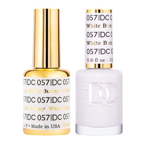 DAISY DND White Bunny Gel Nail Polish & Matching Lacquer Duo Set