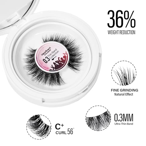 3D Fluffy Cat Eye False Lashes - LS3 Kit with Clear Band & Glue