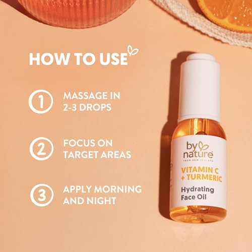 By Nature Hydrating Face Oil with Vitamin C & Turmeric - 1 fl. oz