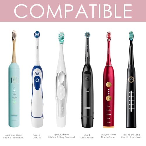 TOCCOOL Electric Toothbrush Travel Case - Portable Holder for 2 Brushes (Pink)