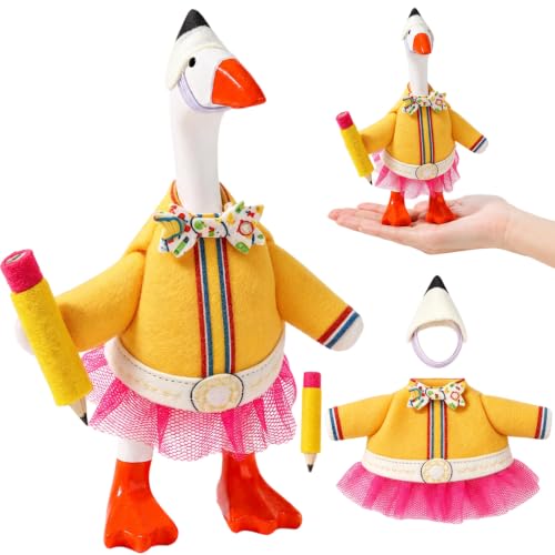 Back to School Goose Outfit for 7 Inch Desk Statues | Fun Teacher Decor