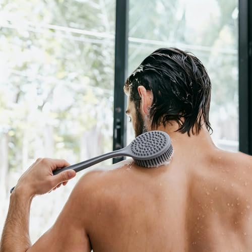 CHIYOSING 17-Inch Silicone Back Scrubber for Shower, Exfoliating Body Brush