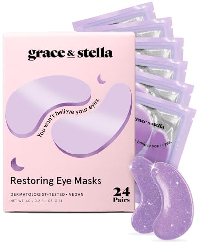 Retinol Under Eye Patches for Puffy Eyes - Purple (24 Pairs)