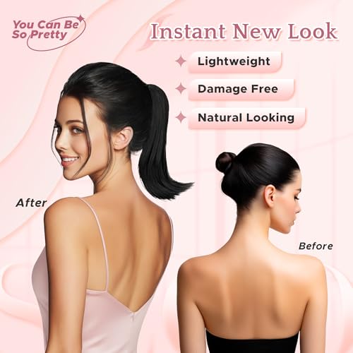 SEGO 12" Short Claw Clip Ponytail Extension - Natural Synthetic Hairpiece