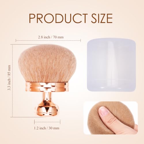 BABYSHEEP Rose Gold-Gold Body Makeup Brush for Self Tanner & Bronzer with Protective Case