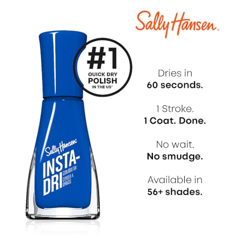 Sally Hansen Insta-Dri Nail Polish - Dark Blue, Quick Dry & Long Lasting