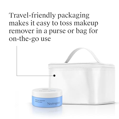 Neutrogena Makeup Remover Melting Balm with Vitamin E, Nourishing and Gentle on Skin, Works on Lips, Face, and Eyes, Solid to Oil for Quick Removal, Fragrance-Free, Travel-Friendly, 2 oz
