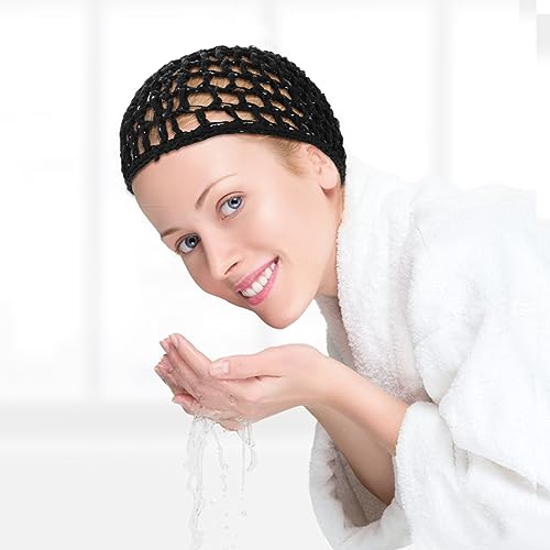 COMNICO Crochet Hair Net - Elastic Mesh Cover for Curls (2pcs)